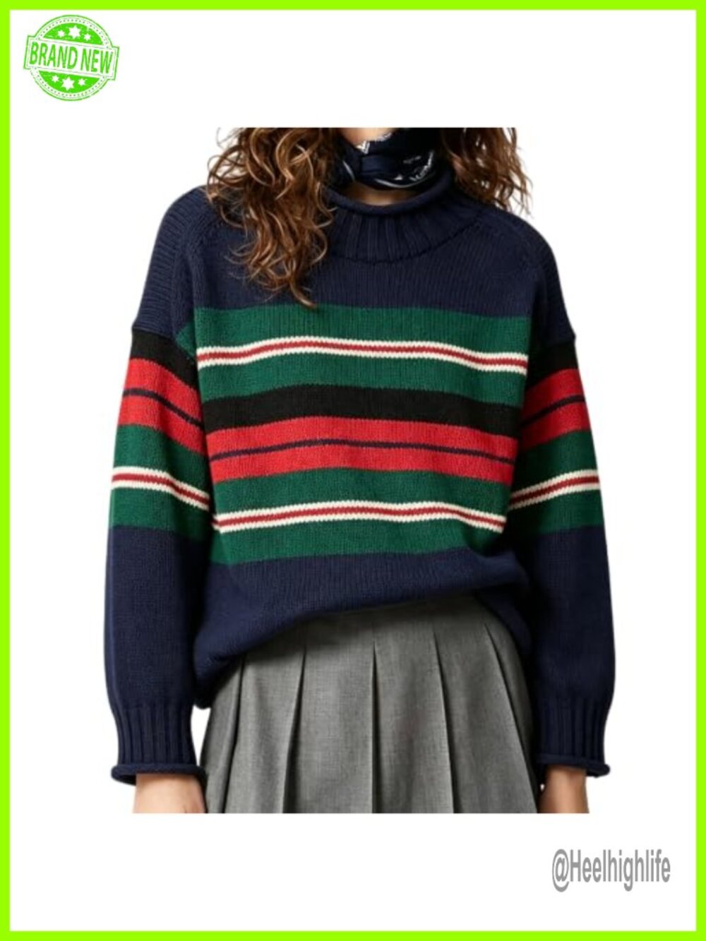 Oversized Roll Neck Sweater Long Sleeve Pullover Casual Fall Tops